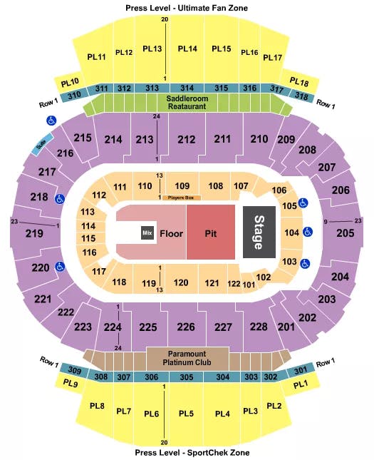  CITY AND COLOUR Seating Map Seating Chart