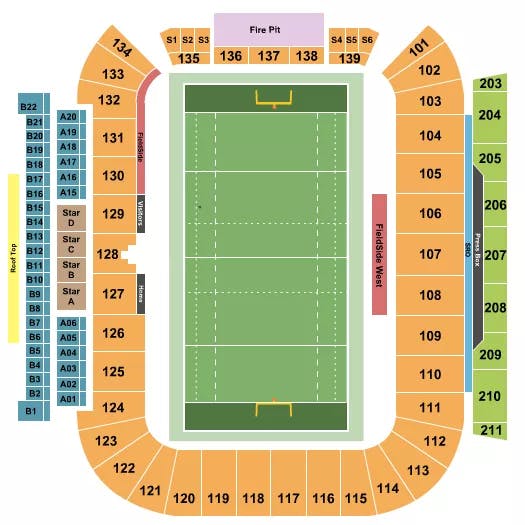  RUGBY Seating Map Seating Chart