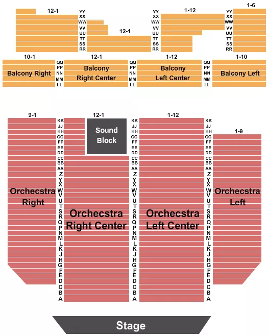  ENDSTAGE 2 Seating Map Seating Chart