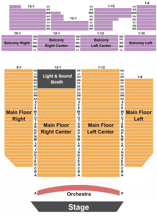  ENDSTAGE Seating Map Seating Chart