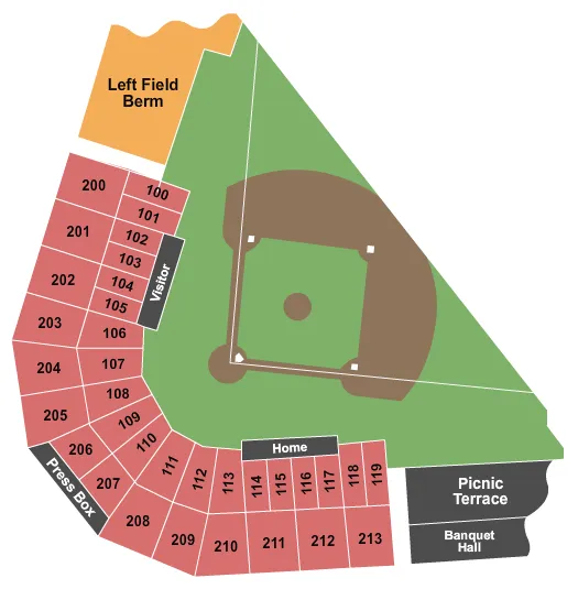  BASEBALL Seating Map Seating Chart