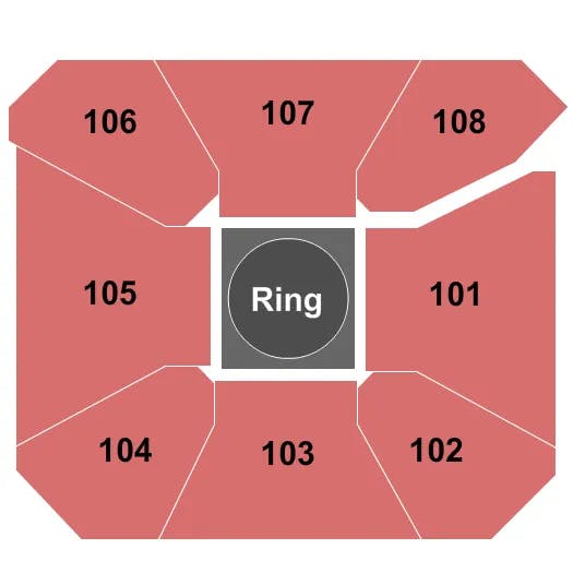 SENECA ALLEGANY EVENTS CENTER AT SENECA ALLEGANY RESORT CASINO MMA Seating Map Seating Chart