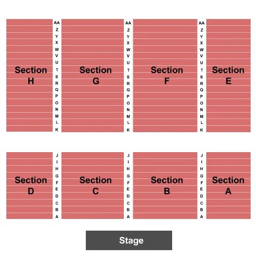 SEVEN FEATHERS HOTEL CASINO ENDSTAGE 4 Seating Map Seating Chart