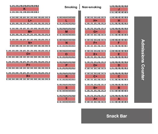SEVEN FEATHERS HOTEL CASINO BINGO Seating Map Seating Chart