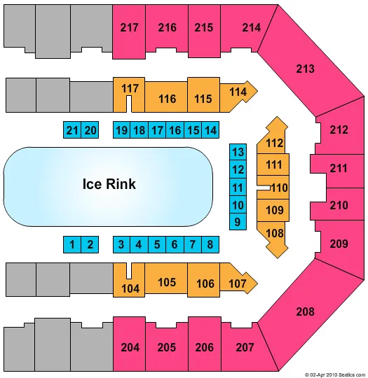  DANCING ON ICE Seating Map Seating Chart