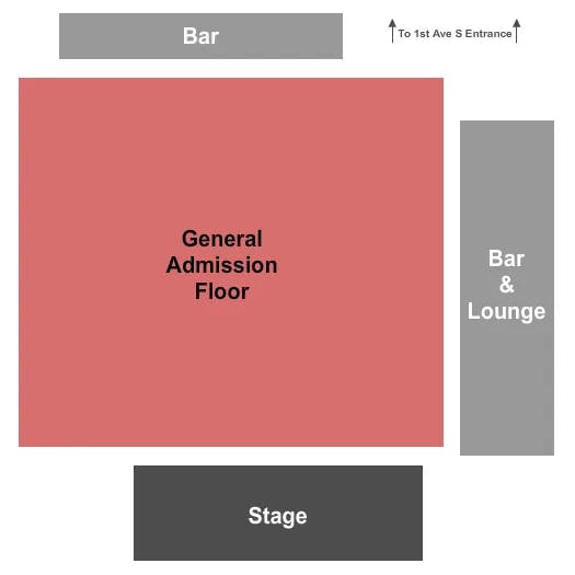  GENERAL ADMISSION Seating Map Seating Chart
