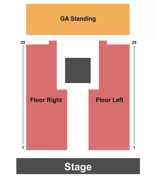  END STAGE Seating Map Seating Chart