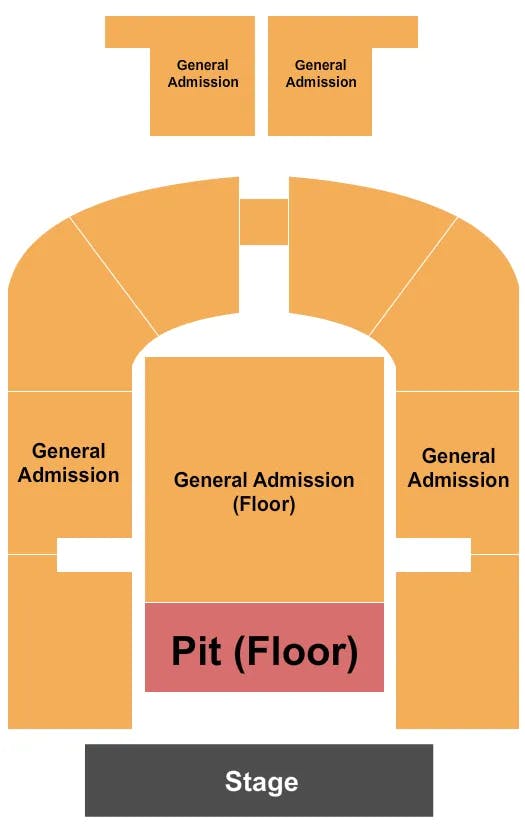  ENDSTAGE GA PIT GA BOWL Seating Map Seating Chart