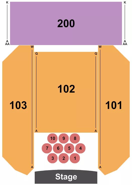  ENDSTAGE TABLES Seating Map Seating Chart