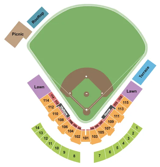  BASEBALL 2019 Seating Map Seating Chart