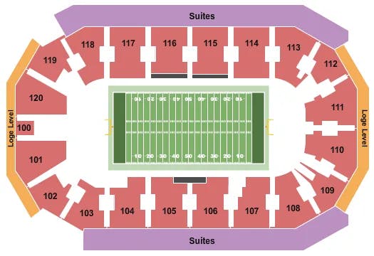  FOOTBALL Seating Map Seating Chart