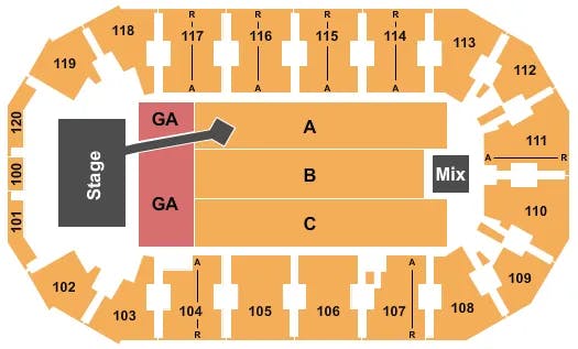  HILLSONG WORSHIP Seating Map Seating Chart