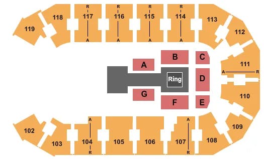  WWE Seating Map Seating Chart