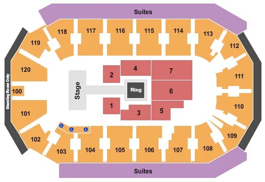  WRESTLING Seating Map Seating Chart