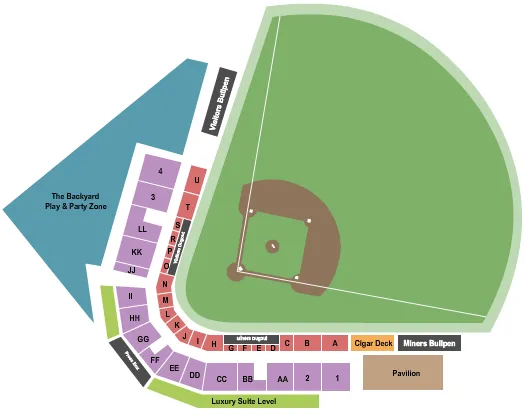  BASEBALL Seating Map Seating Chart