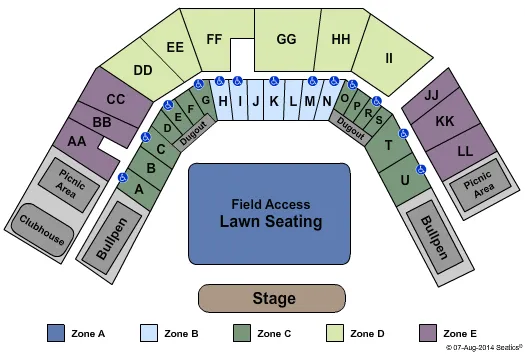  FIELD GA ZONE Seating Map Seating Chart