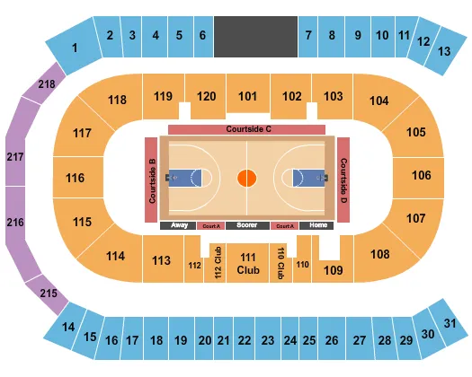  BASKETBALL Seating Map Seating Chart