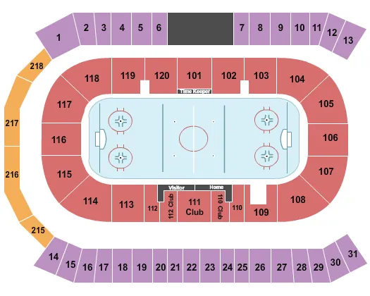  HOCKEY Seating Map Seating Chart