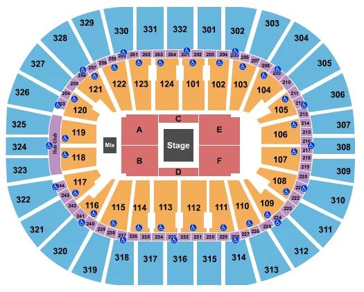  CENTER STAGE 1 Seating Map Seating Chart
