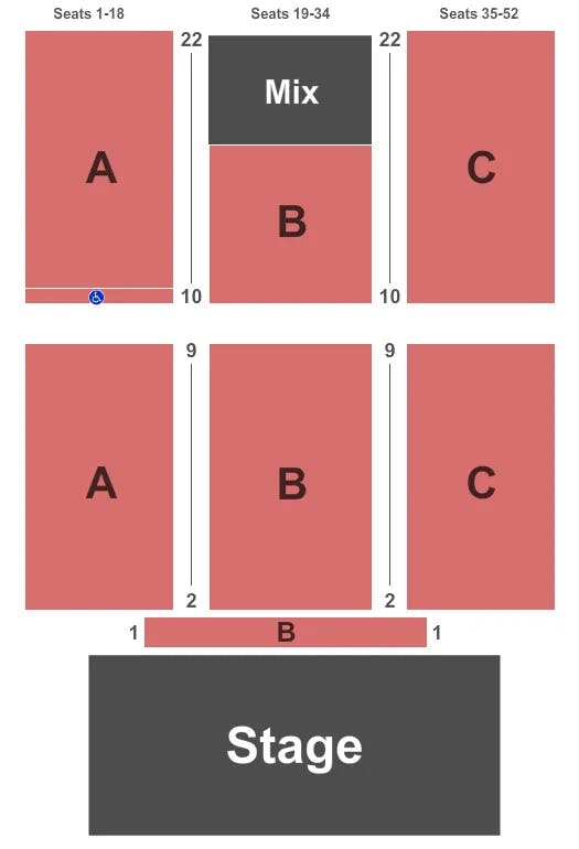 SNOQUALMIE CASINO BALLROOM BALLROOM Seating Map Seating Chart