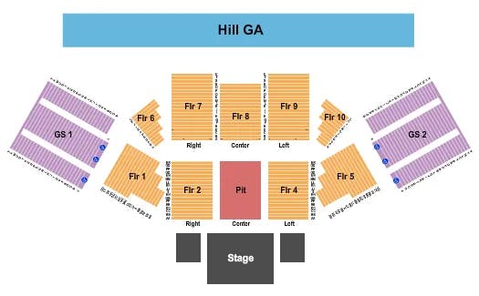 OUTDOORS AT SOARING EAGLE CASINO RESORT ENDSTAGE PIT Seating Map Seating Chart