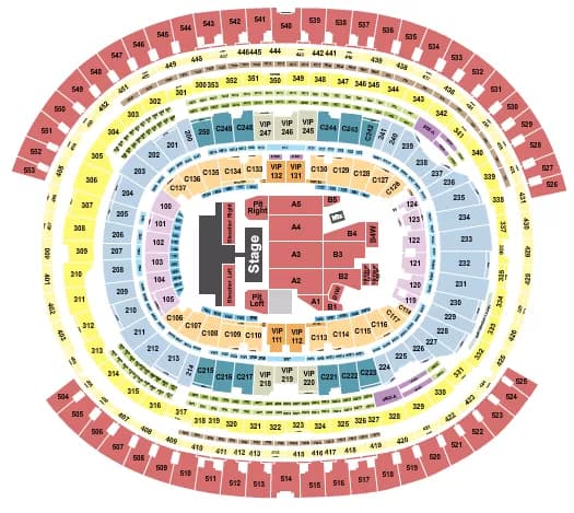  JAY Z Seating Map Seating Chart