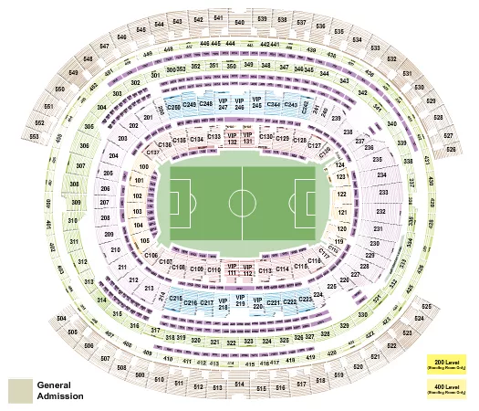  SOCCER ROWS Seating Map Seating Chart