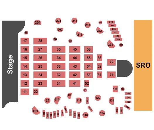  ENDSTAGE TABLES Seating Map Seating Chart