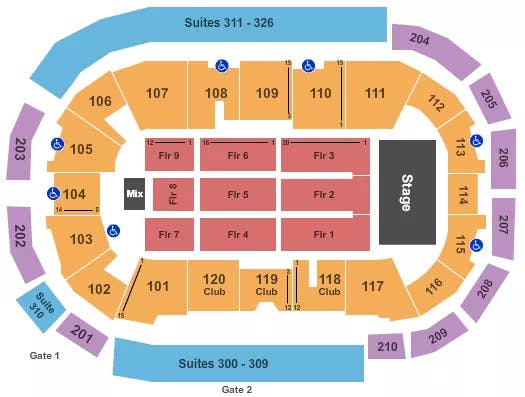  CONCERT Seating Map Seating Chart