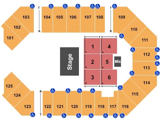THE CORBIN ARENA KY GARY ALLEN Seating Map Seating Chart