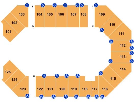 THE CORBIN ARENA KY OPEN FLOOR Seating Map Seating Chart