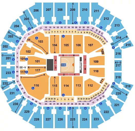  BASKETBALL BIG3 Seating Map Seating Chart