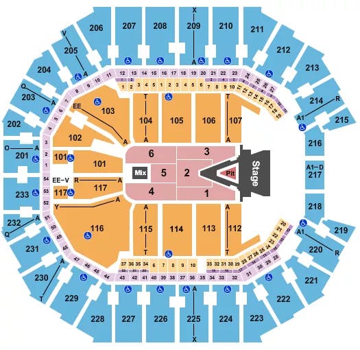  AEROSMITH Seating Map Seating Chart