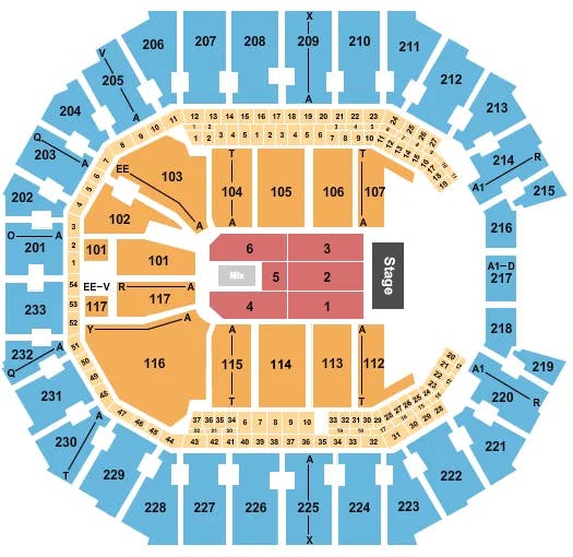  ENDSTAGE 3 Seating Map Seating Chart