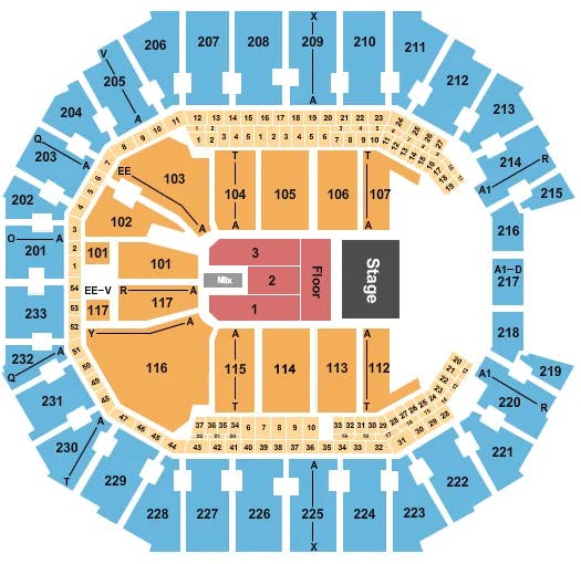  GUNS N ROSES 2 Seating Map Seating Chart