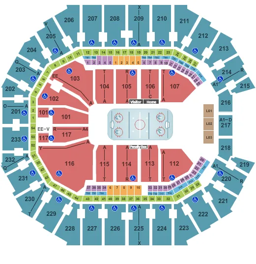  HOCKEY Seating Map Seating Chart