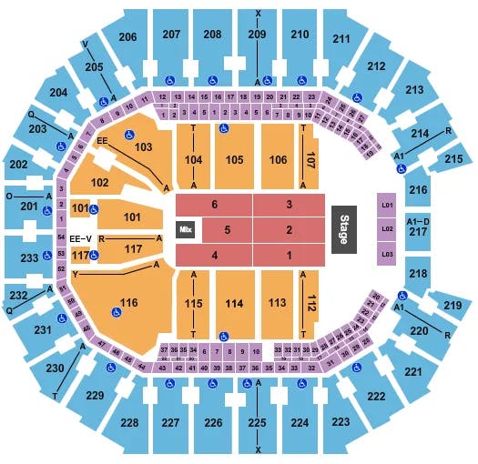  JEFF DUNHAM Seating Map Seating Chart