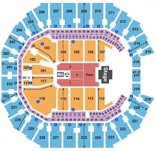  LAURYN HILL THE FUGEES Seating Map Seating Chart