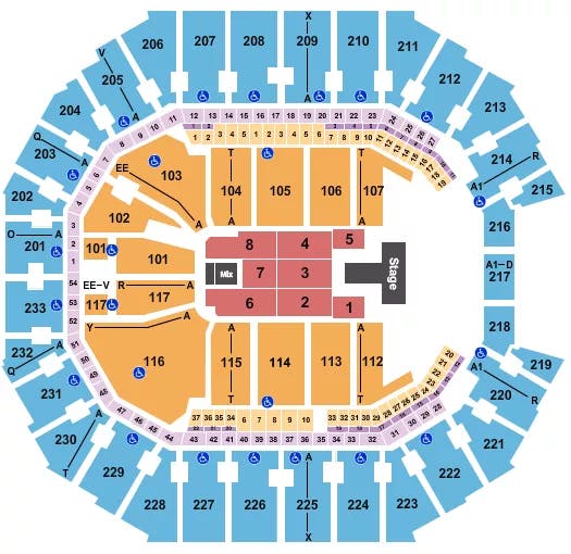  MAVERICK CITY MUSIC Seating Map Seating Chart