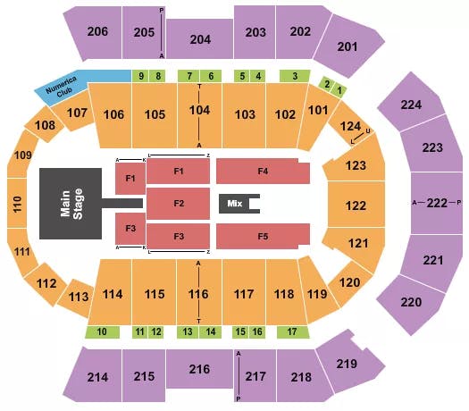  ENDSTAGE CATWALK Seating Map Seating Chart