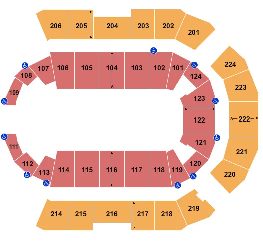  MONSTER JAM Seating Map Seating Chart