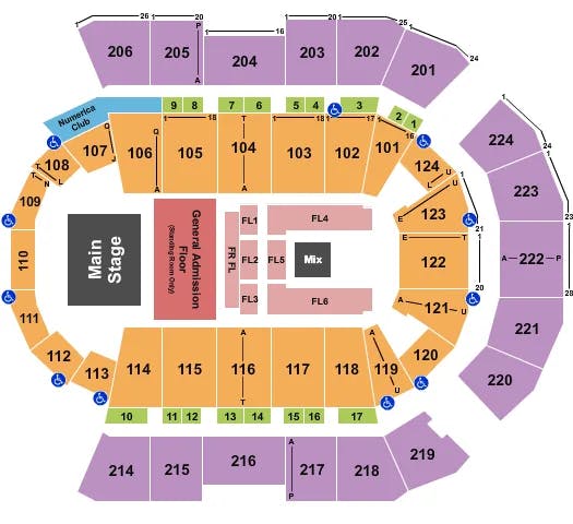  WALKER HAYES Seating Map Seating Chart