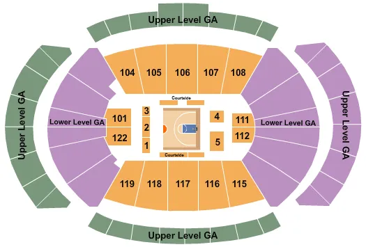 T MOBILE CENTER BIG 3 BASKETBALL Seating Map Seating Chart