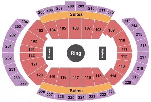T MOBILE CENTER CIRCUS Seating Map Seating Chart