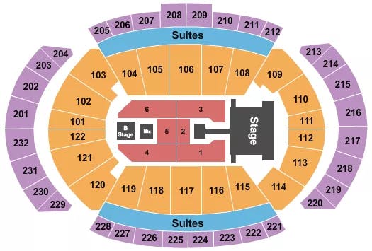T MOBILE CENTER ENRIQUE IGLESIAS Seating Map Seating Chart