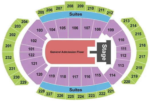 T MOBILE CENTER KHALID Seating Map Seating Chart