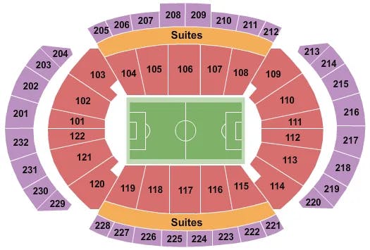 T MOBILE CENTER SOCCER Seating Map Seating Chart