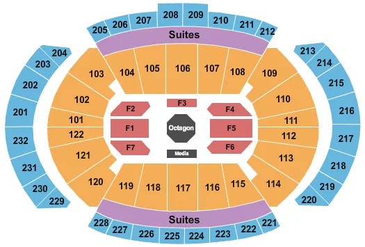 T MOBILE CENTER UFC Seating Map Seating Chart