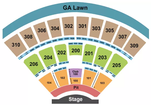  ENDSTAGE GA PIT ROW D Seating Map Seating Chart