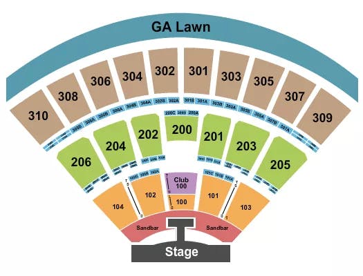  KENNY CHESNEY Seating Map Seating Chart